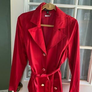 Dana Buchman Red Satin Jacket Lg